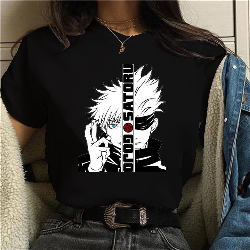 New Satoru Gojo Print T-Shirt Fashion Anime Harajuku Tees Summer Casual Round Neck Comfort T-Shirt