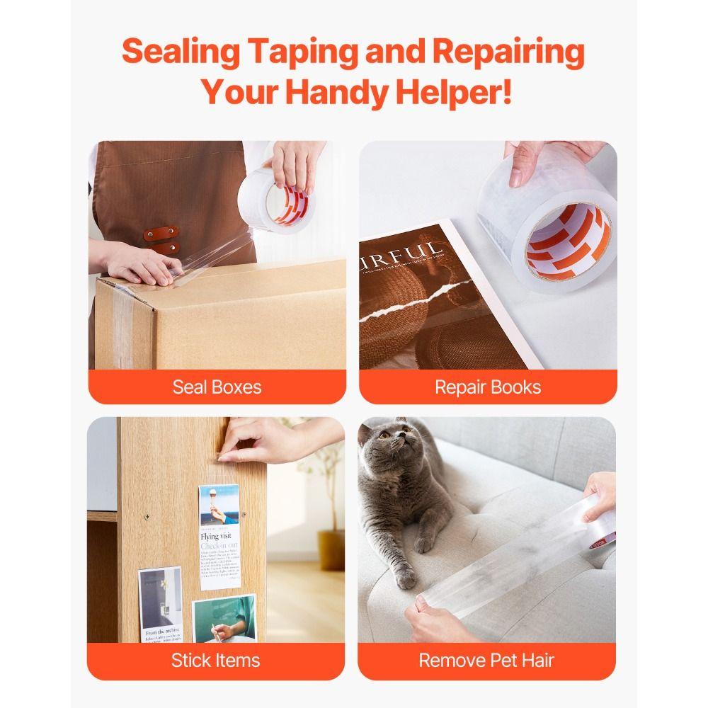 Tear-Resistant Transparent Packaging Tape 100/150m Clear Packing Tape  Express Packing