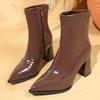 Fashion High Heels Ankle Women's Boots Pointed Toe Sexy Shoes for Women 2025 New Side Zip Classic Daily Boots Women Boots Botas