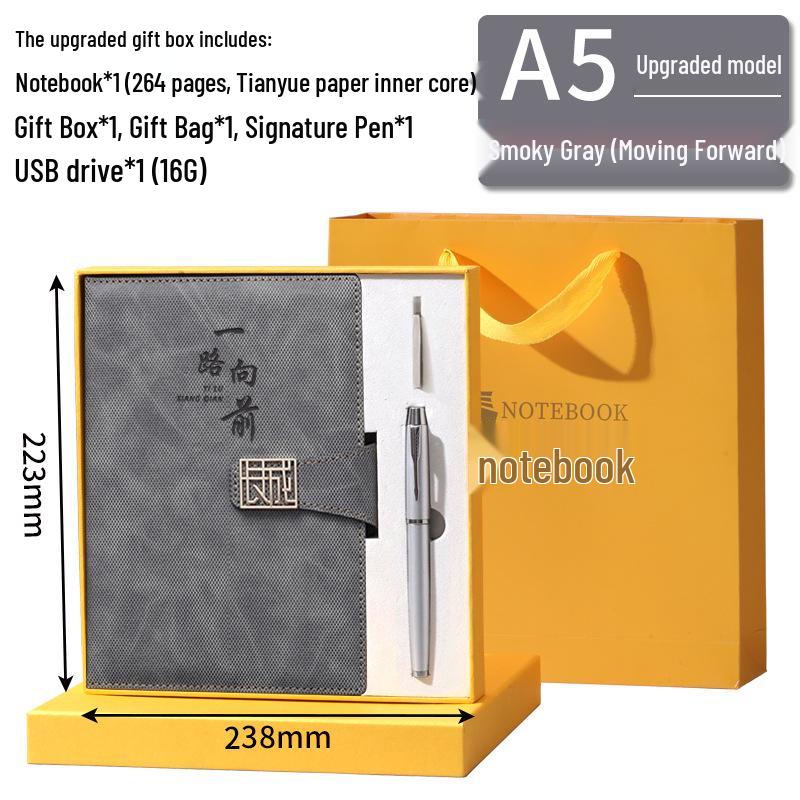 A5 Custom Strap Diary Notebook with Logo in Gift Box