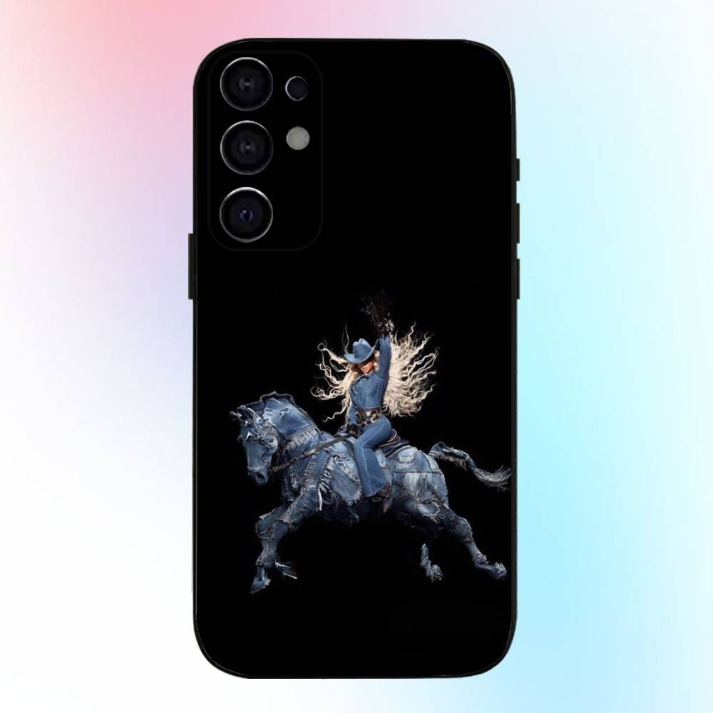 C-Carter Cowboy B-BEYONCE Phone Case For Samsung S25,S24,S21,S22,S23,S30,Ultra,S20,Plus,Fe,Lite,Note,10,9,5G Black Cover