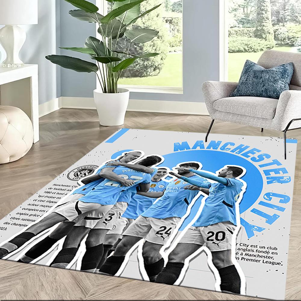 Manchester City Area Rug Perfect For Kitchen Entryway Bedrooms Balcony Antislip Rug Anime Office Decor Luxury Gift For Birthday Christmas Wedding