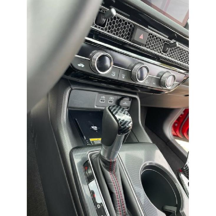 Carbon Fiber Gear Shift Knob Cover Trim Decor For - Honda Civic Sedan 1P