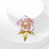Camellias Flower Brooch with Elegant Faux Pearls Handmade Floral Lapel Pin Jewelry for Parties Weddings and Banquets