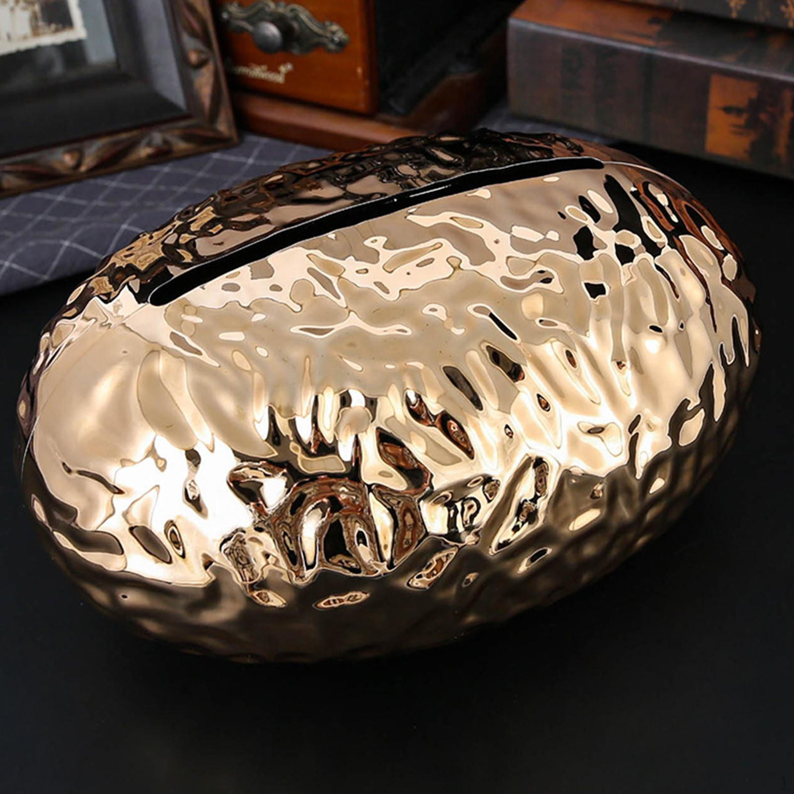 

Egg Shaped Tissue Box Cover for Napkin Storage in Home Office Argent