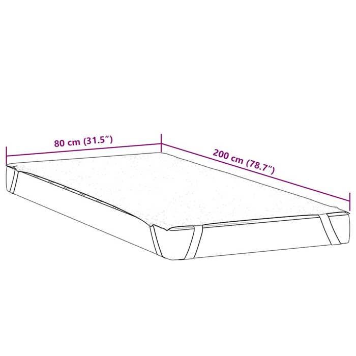 VidaXL Protège-matelas blanc 80x200 cm imperméable, drap de lit, literie, housse de drap-housse, drap-housse, housse de 4100167