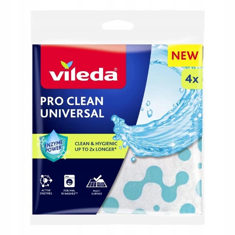 Ściereczka uniwersalna Vileda Pro Clean z enzymami 4 szt. superchłonna