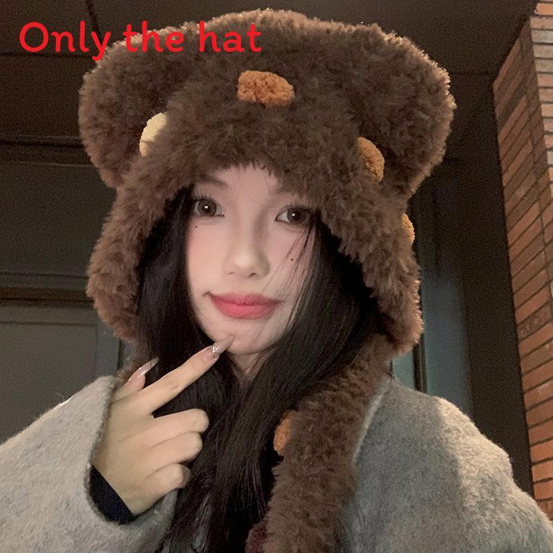 Cute Knit Beanie With Wide Brim For Women Winter Warmth And Ear Protection Cocoa Brown