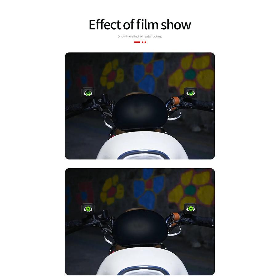 12-36V Motorcycle LED Dynamic Pupil Demon Eye Decorative Light With Remote Control 6 Modes Devil Eye Motorbike Retrofit Kits