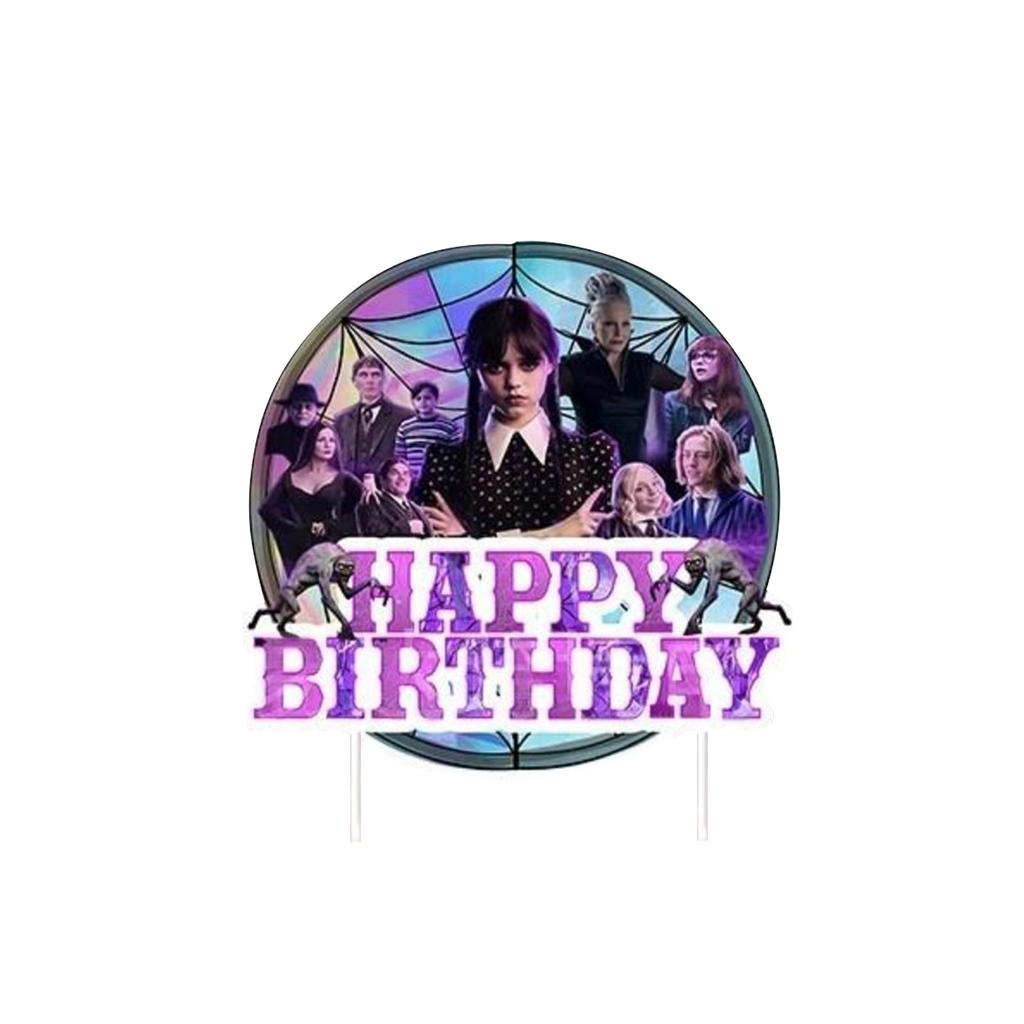 Birthday Theme Party Decoration Banner Pull Flag Cake Flag Balloon- Set