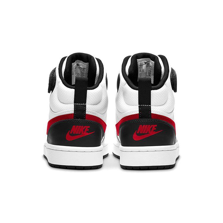 Nike Court Borough Mid 2 GS White Black University Red CD7782-110