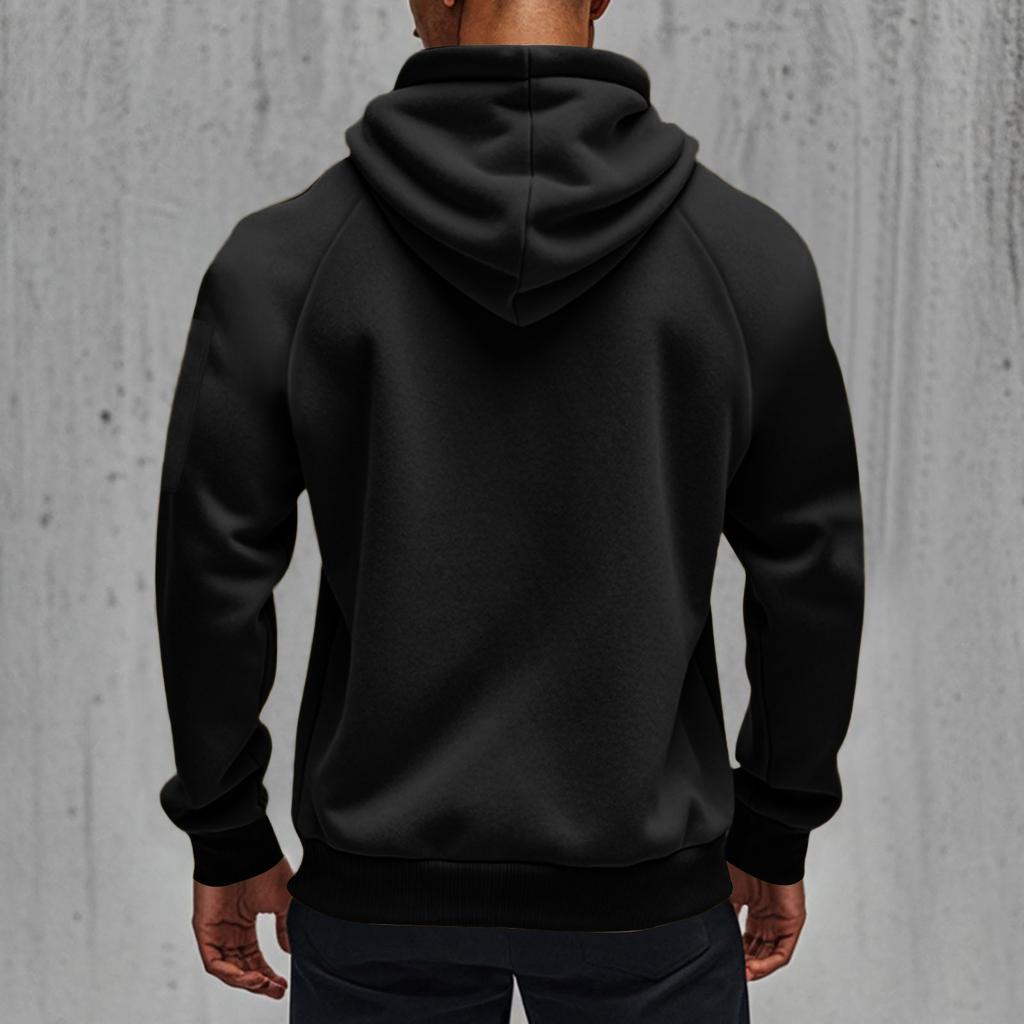 Heren Casual Rits-Up Cargo Hoodie met Meerdere Zakken Lange Mouwen Jas