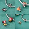 Winter Copper Original Christmas Charms Bead Pendant Fit Original Bracelet Necklace For Women Diy Jelwelry Gift