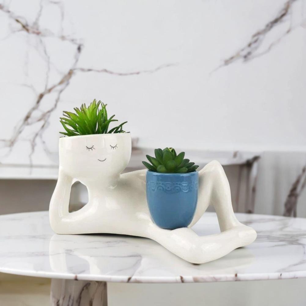 Creative Flowerpot Succulent Planter Flower Pot Cute Face Plant Pot Small Succulent Planter For Small Decorative Houseplants
