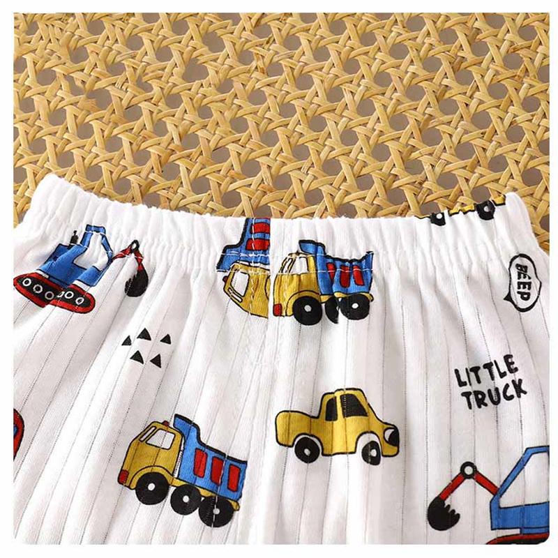 Kids Cotton Summer Outfit Set - Short Sleeve T-Shirt & Shorts 2-Piece Pajamas for Boys and Girls Clothing Sets