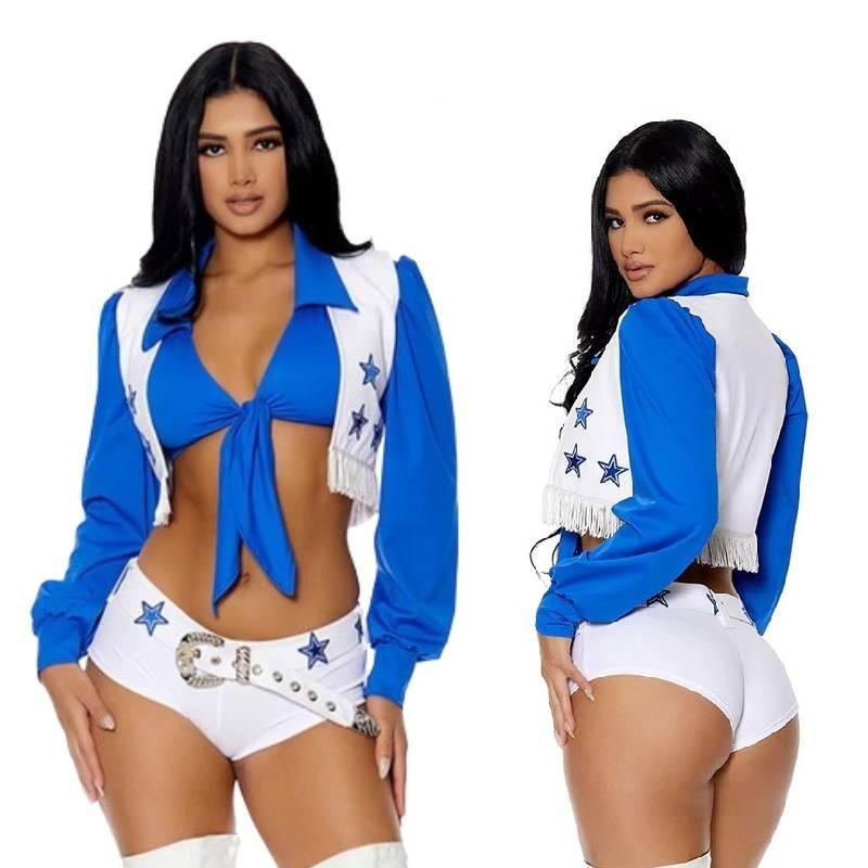 Iøynefallende Stjerne Cheerleader Kostyme For Kvinner Ideelt For Halloween Og Arrangementer
