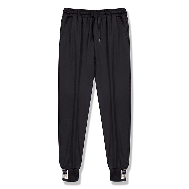 

Джоггеры из имитации хлопка: Трендовая одежда для спорта и фитнеса на открытом воздухе с эластичным поясом и карманами на молнии XL чёрный