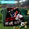 Custom Name Blanket Houston-Texans Artwork Blanket Bedding Blanket for Travel, Camping, Living Rooms, Offices, Sofas, Fan Christmas gift