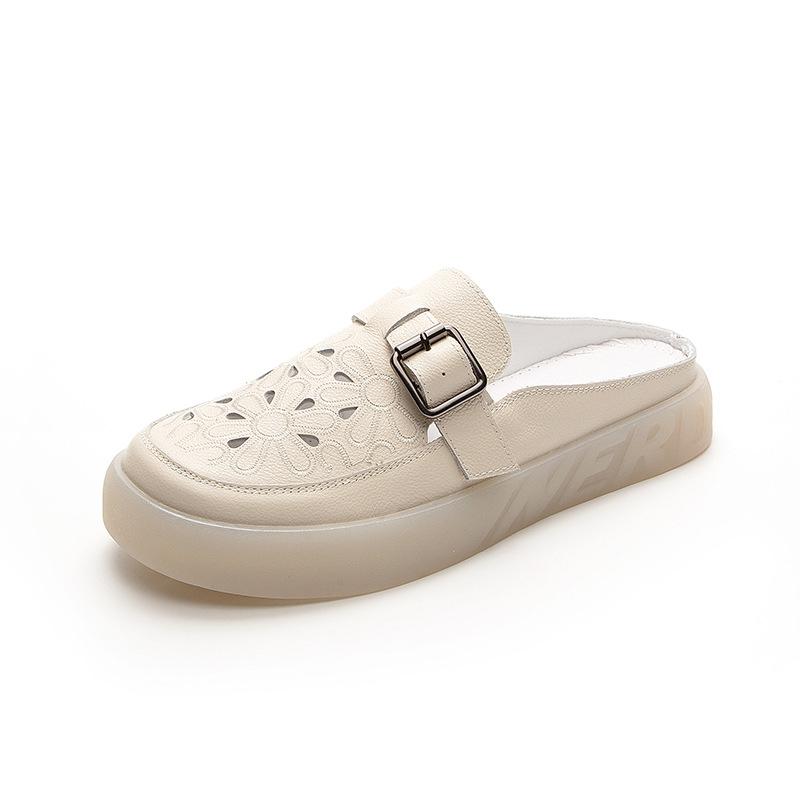 New Style of Shoes and Slippers Women's Soft-soled Flip-top and Half-support Sandals