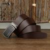 Genuine Leather Leather Men's Belt Genuine Leather Automatic Buckle Belt Young Men Business Casual Belt