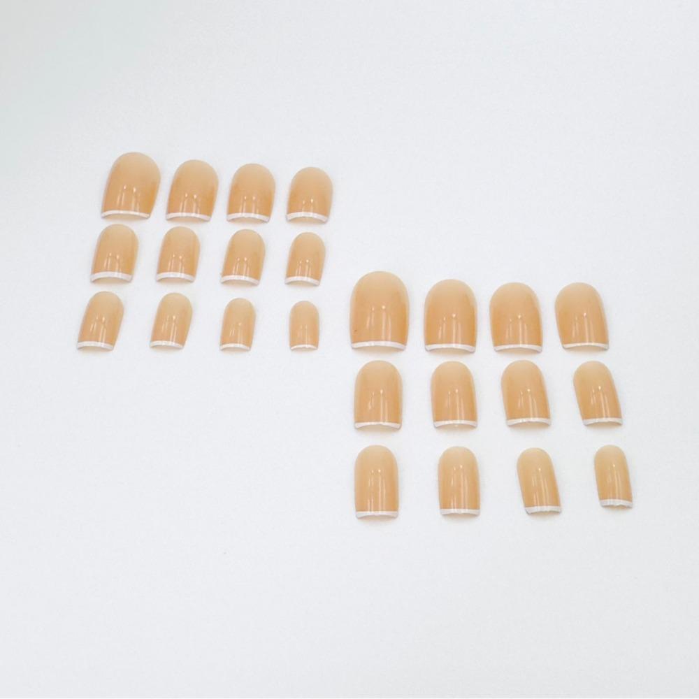 Square Head False Nail Full Cover Nail Tips Fashion French Fake Nails  Girl