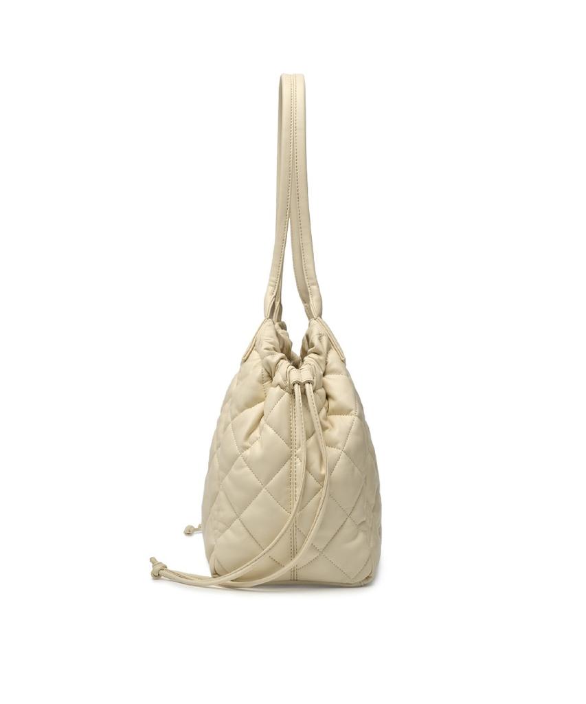 Mlb Basic Quilted Pu Tote Bag Bos (Cream)