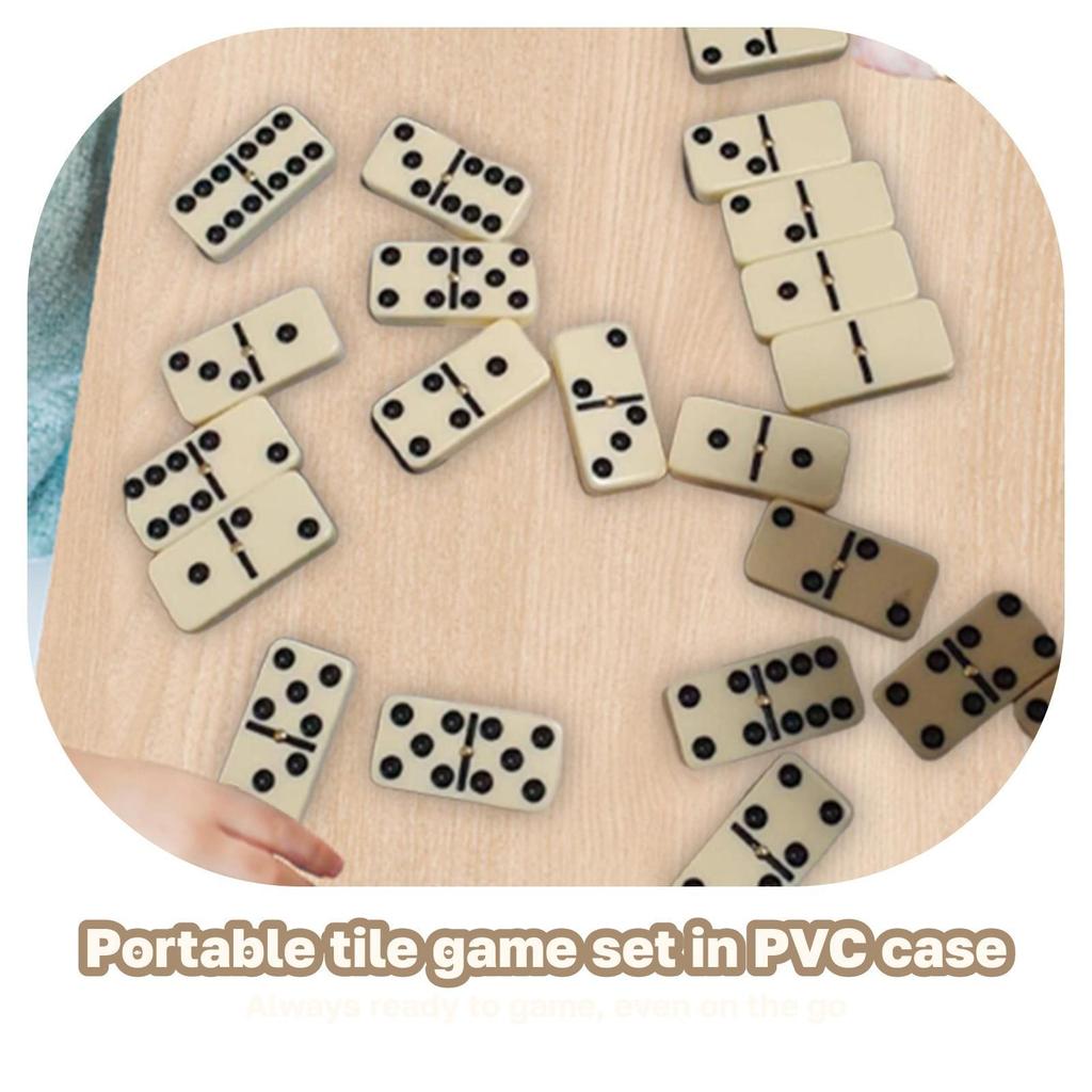Double Six Domino Set Fun and Engaging Table Game Classic Board for Traveling