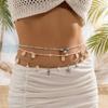 Multilayer Shell Starfish Conch Fishtail Dolphin Waist Chain For Women Men Colorful Rice Beaded Beach Belly Chain Body Jewelry