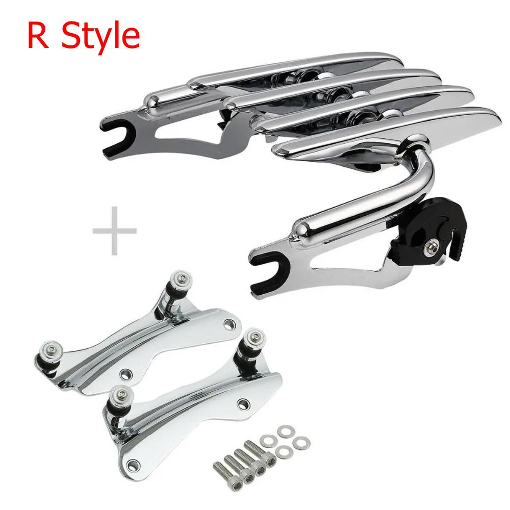 Motorcycle Detachable Backrest Sissy Bar Luggage Rack For Harley Road King Street Glide Electra Glide Standard CVO 2014-2024