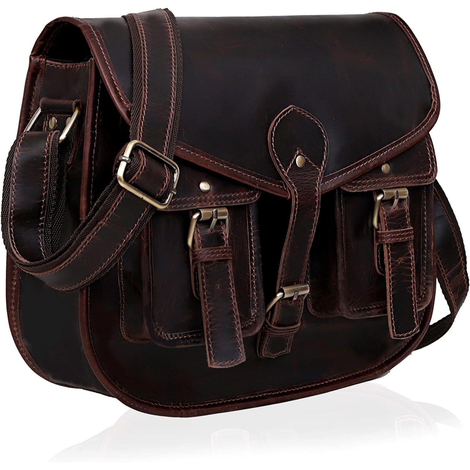 Кожаные женские сумки через плечо — фото 4