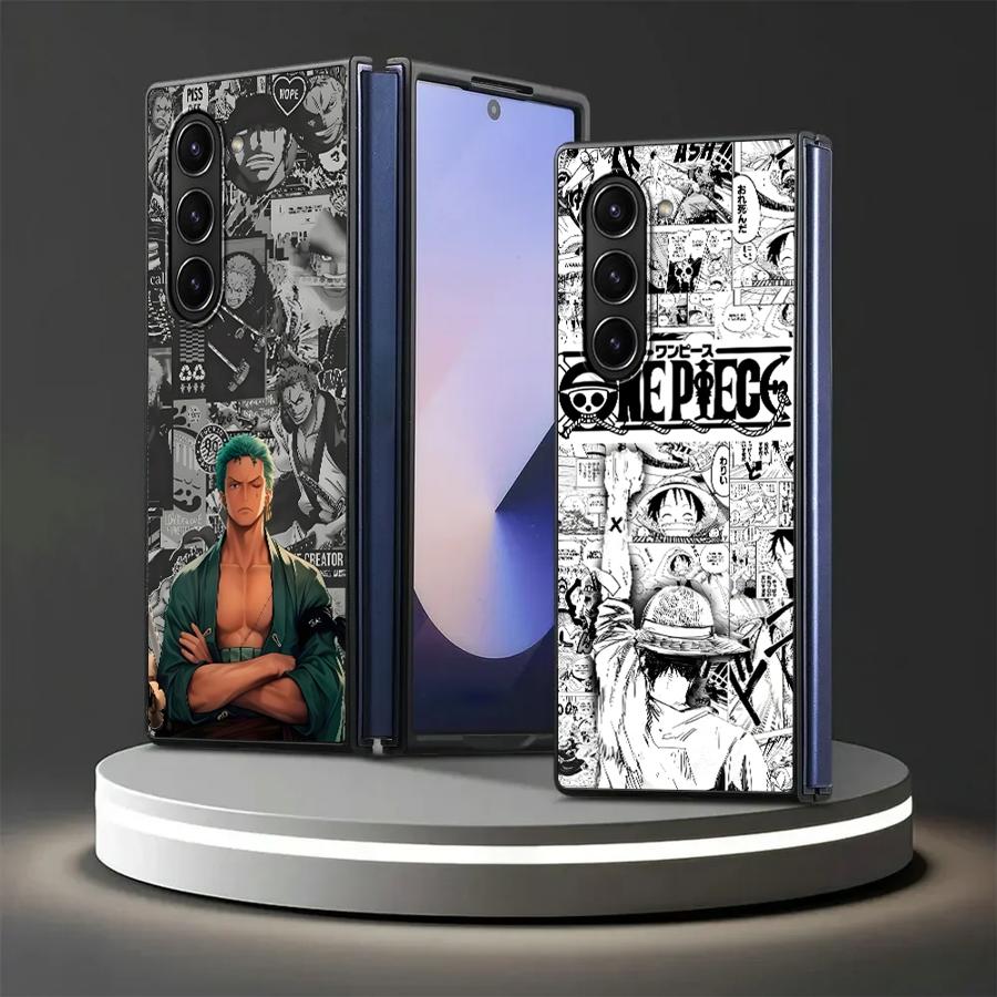 Zadní kryt na telefon pro Samsung Galaxy ZFold7 ZFold4 ZFold5 ZFold3 ZFold6 Z Fold 7 6 5 4 3 One Piece Komiks Luffy