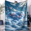 Pink Fluffy Love Heart Blanket  Soft Throw for Kids Room Sofa Bed Camp Living Cute Decor Ideal for Family  Love Enthusiasts
