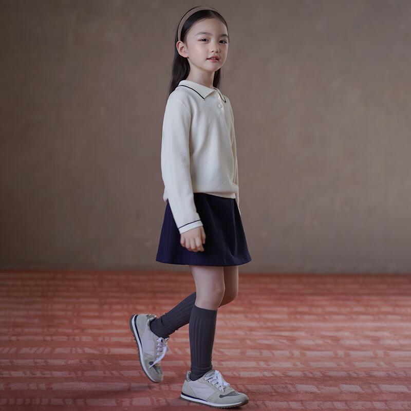 Hacikis Kids' Korean Style Long Sleeve Knit Polo T-Shirt