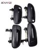4pcs For 2000-2006 Hyundai Accent 1.5L 1.6L Black Outside Exterior Car Door Handle Front Rear Right Left Driver Passenger