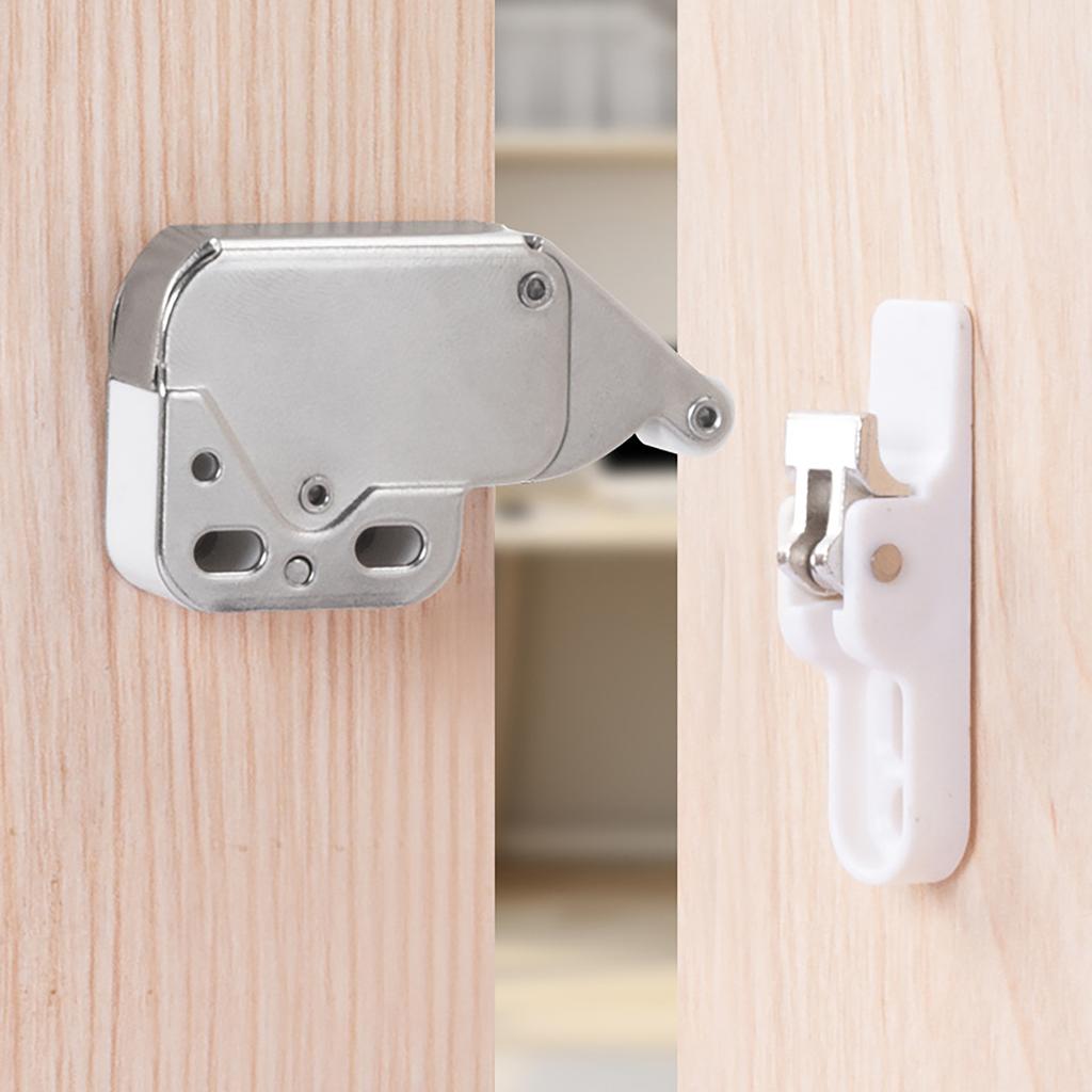 Cabinet Push Open Latches Touch Latches Bounce Lock Rebound Self Locking Device Push Type Catch Latches Open Catch Lock