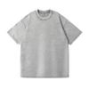 Summer Oversize Men's Cotton T-Shirt Heavyweight Wax Dyeing Washed Outdoor Style Short Sleeve Crew Neck Tops