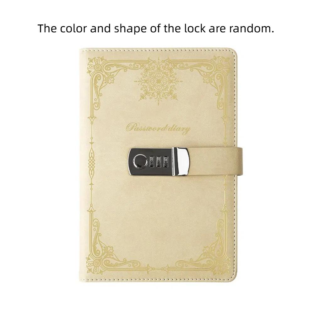 

Hard Cover Diary Writing Pads A5 100Sheets Lockable Secrets Journal Vintage Personal Notebook Work жёлтый