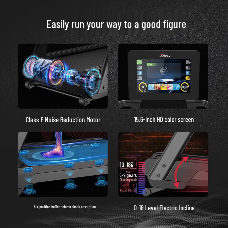 JOROTO D40TV Color Screen Folding Treadmill CN plug (adapter included)