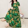 Elegant Dresses Woman Casual Short Sleeve Long Dresses Summer Plus Size Women's Clothing
