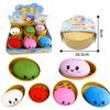 Simulation Dumpling Squishy Rebound Soft Squeeze Stress Ball With Bamboo Steamer Box Anti-Stress Toy Sensory For Creative Gifts