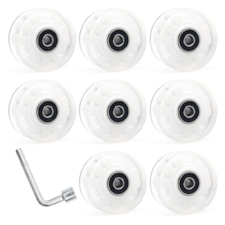 

Quads Skate Replacement Wheels with Bearings, Roller Skate Wheels Wear Resistant Wheels for Double Row Skate Skateboard