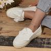 Bow Thick-soled Loafers for Women, 2025 Autumn New British-style Plus-size Muffins with A Foot of Small Leather Shoes
