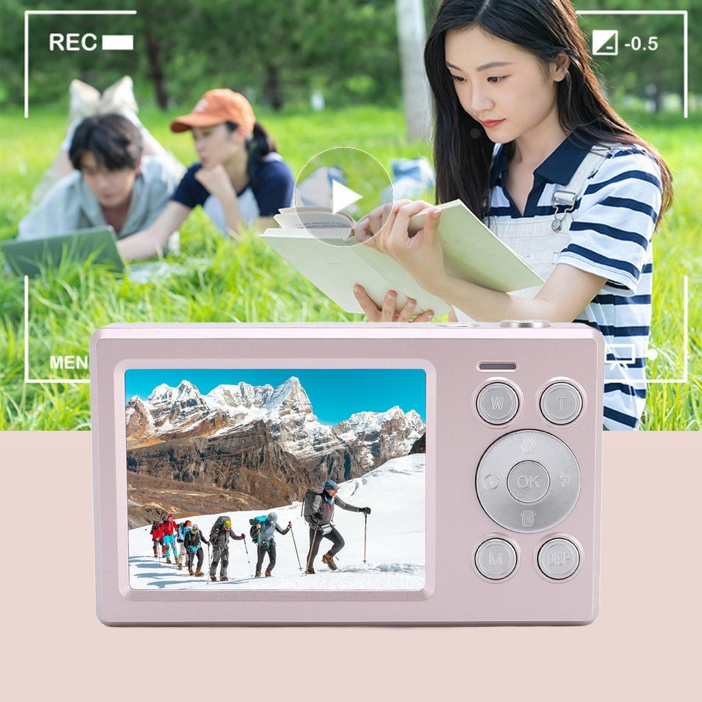 Digital Camera 2.8 Inch + 1.4 Inch Dual Screen Camera HD 1080P 16x Zoom Retro Student Camera for Teens Boys Girls