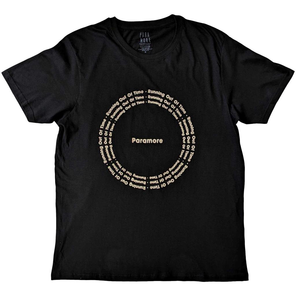 Paramore Unisex Adult Running Out Of Time Circle Cotton T-Shirt