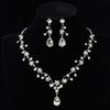 Shiny Exquisite Jewelry Sets Rhinestone Choker Necklace Earring Set  Wedding Engagement