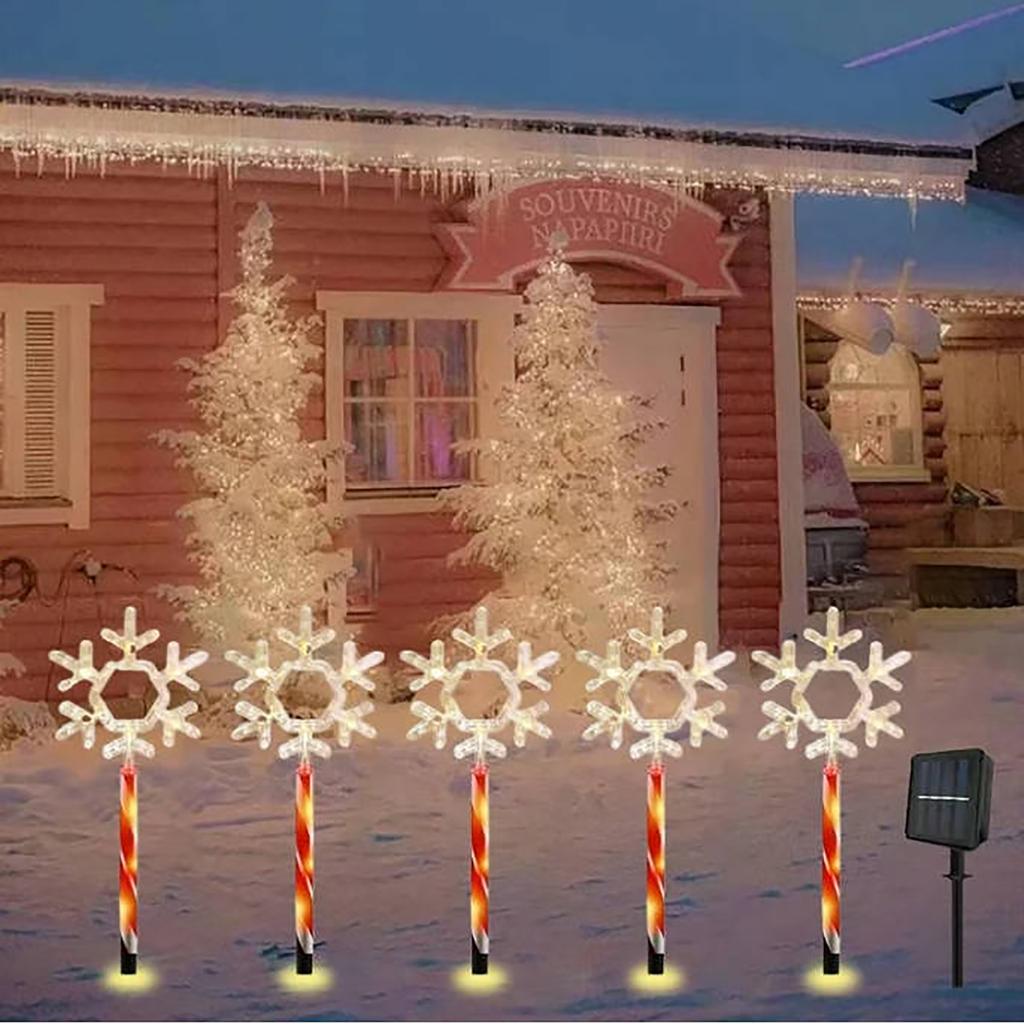 Solar LED Floor Lamp,  Modeling, Christmas Outdoor Decoration, 16.02 Inches, Multicolor, Plastic Material.