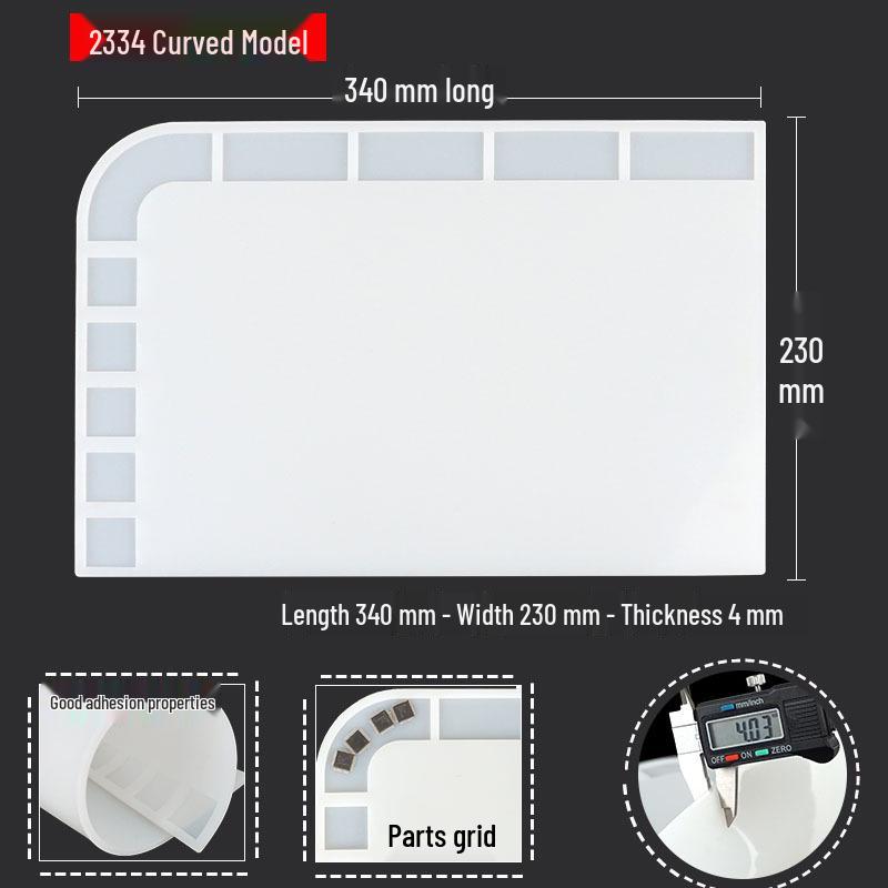 Multi-Style Magnetic Silicone Repair Pad - High-Temp Resistant, Grooved Workbench Heat Insulation Mat