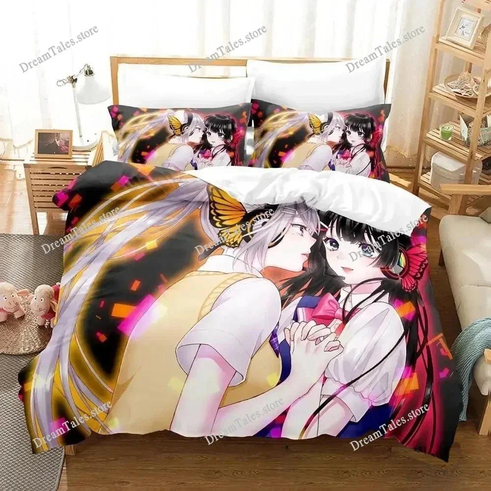 New Bedding Set Virtual Youtuber Tsukino Mito Cartoon Anime Adult Kid Bedroom Duvet Cover Sets 3D Kawaii Girls Luxury Gift963