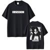 Obsession Shirt Vintage Gewaschen Unisex Oversized Gothic Streetwear Weiche Baumwolle Kurzarm T-Shirt Geschenk Kleidung Oberteile 2026 Heißer Verkauf