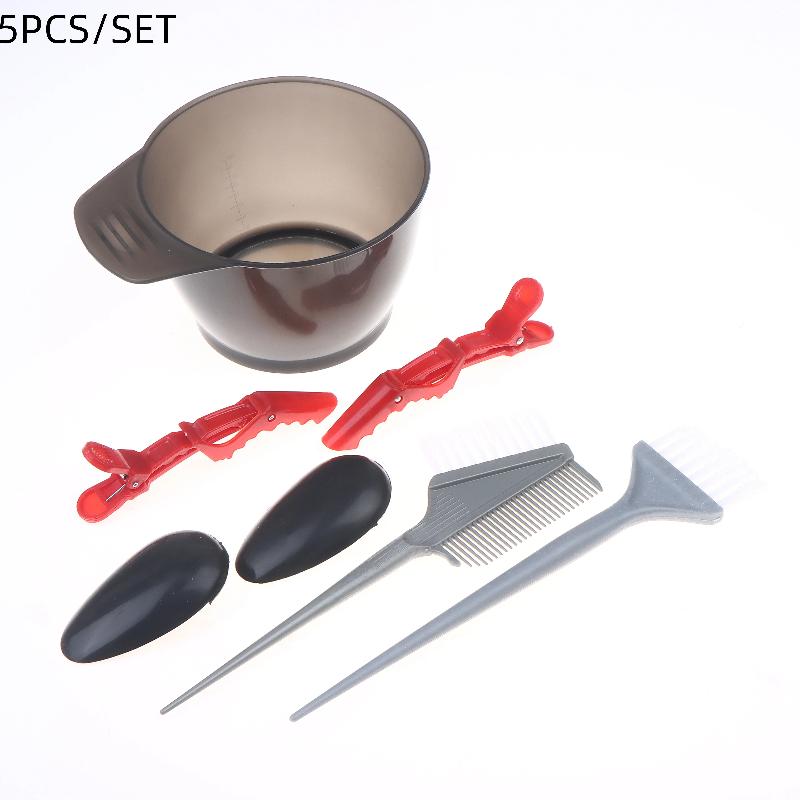 7Pcs Hairdressing Brushes Bowl Comb Clips Salon Hair Color Dye Tint Tool Set Hair Coloring Bleaching Dye DIY Tools
